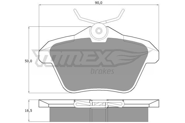 TOMEX BRAKES Комплект тормозных колодок, дисковый тормоз TX 12-68
